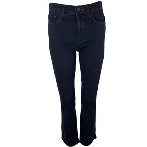 Mother The Insider Ankle High Rise Bootcut Dark Wash Jeans in Holding Hands